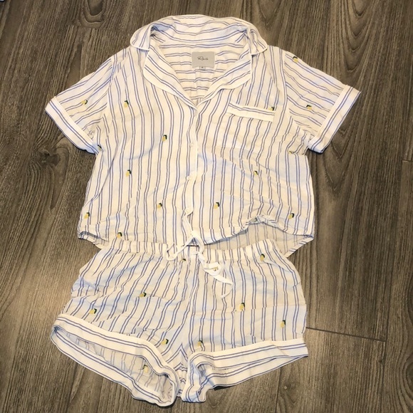 NWOT Rails Darcie Lemon Stripe Pajama set - Picture 3 of 6